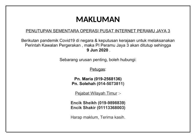 notis penutupanPI pkp 1